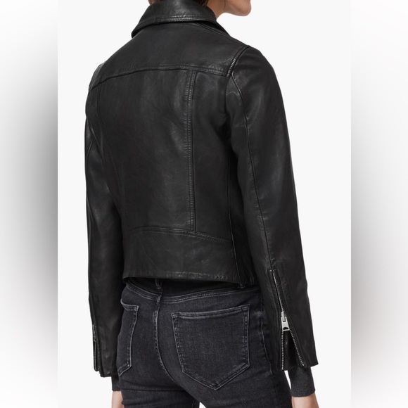 AllSaints Dalby Leather Biker Jacket - Picture 2 of 10
